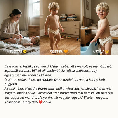 Leszoktató Bugyi - Szobatiszta 2-3 Hét Alatt - 100% Újrahasználható Pamut - Könnyen Felhúzható 18 Hónapos Kortól