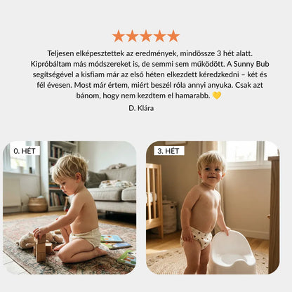 Leszoktató Bugyi - Szobatiszta 2-3 Hét Alatt - 100% Újrahasználható Pamut - Könnyen Felhúzható 18 Hónapos Kortól