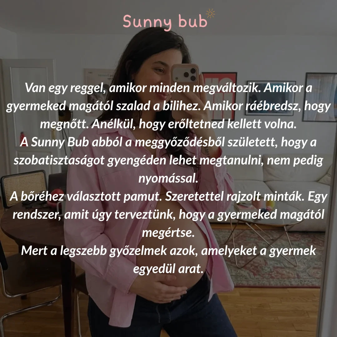 Leszoktató Bugyi - Szobatiszta 2-3 Hét Alatt - 100% Újrahasználható Pamut - Könnyen Felhúzható 18 Hónapos Kortól